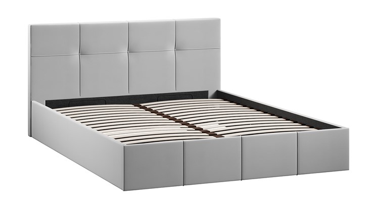 Кровать с механизмом с заглушиной Лора (Велюр Confetti Silver) в Элисте - изображение 1