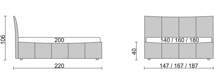 Кровать с подъемным механизмом Stella 140х190 в Элисте - изображение 5