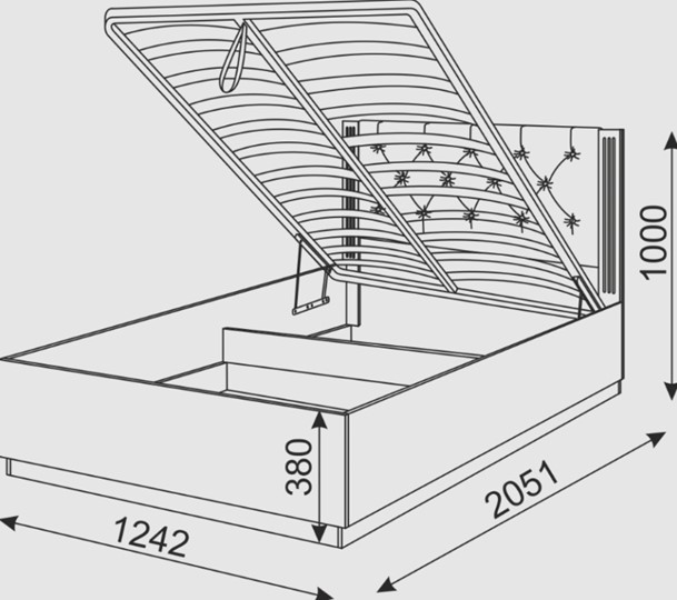 Кровать с механизмом односпальная Тиффани М27 в Элисте - изображение 4