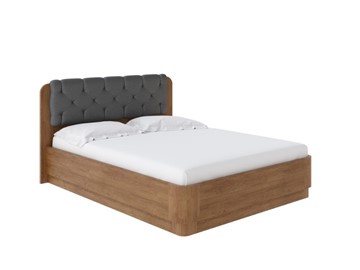 Двуспальная кровать с механизмом Wood Home 1 180х200, Антик (сосна) с брашированием/Темно-серый в Элисте