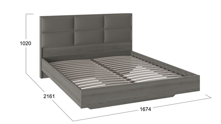 Кровать с мягким изголовьем Либерти, Хадсон/Ткань Грей СМ-297.01.001 в Элисте - изображение 1