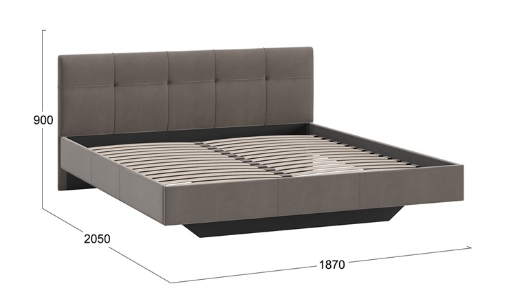 Кровать c мягкой обивкой Элис тип 1 1800 (Велюр Мокко) в Элисте - изображение 2