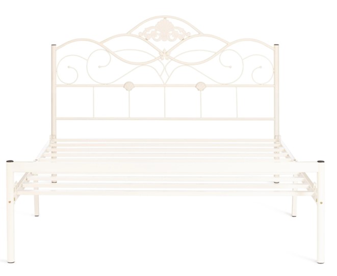 Кровать с основанием Federica (mod. AT-881) дерево гевея/металл, 160*200 (Queen bed), Белый (butter white) в Элисте - изображение 3