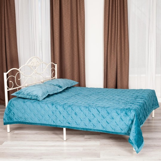 Кровать с основанием Federica (mod. AT-881) дерево гевея/металл, 160*200 (Queen bed), Белый (butter white) в Элисте - изображение 9