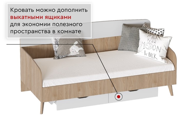 Кровать с основанием Калгари 900 молодежная в Элисте - изображение 1