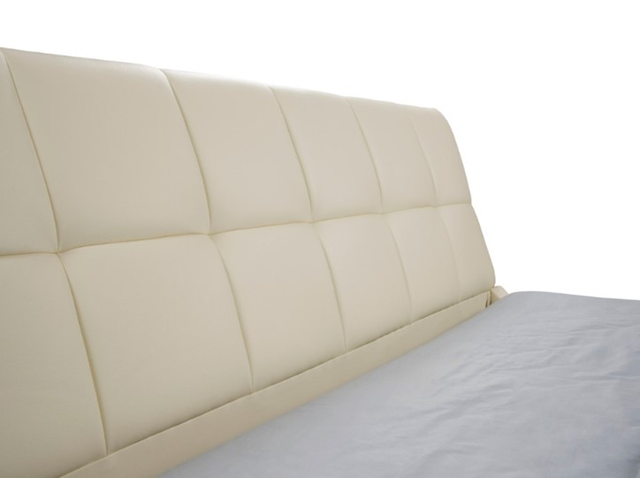 Кровать двуспальная Corso-6 140x200, Рогожка (Levis 25 Светло-коричневый) в Элисте - изображение 1