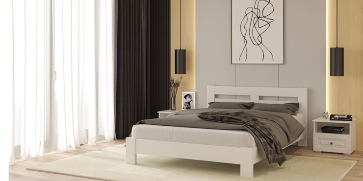 Кровать спальная Тора (Белый Античный) 160х200 в Элисте - изображение 1