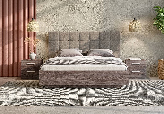 Двуспальная кровать Luiza (ясень анкор) 180х200 с основанием в Элисте - изображение 1