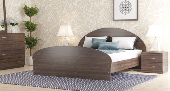 Спальная кровать Валенсия, 160х200 с основанием, венге в Элисте - изображение
