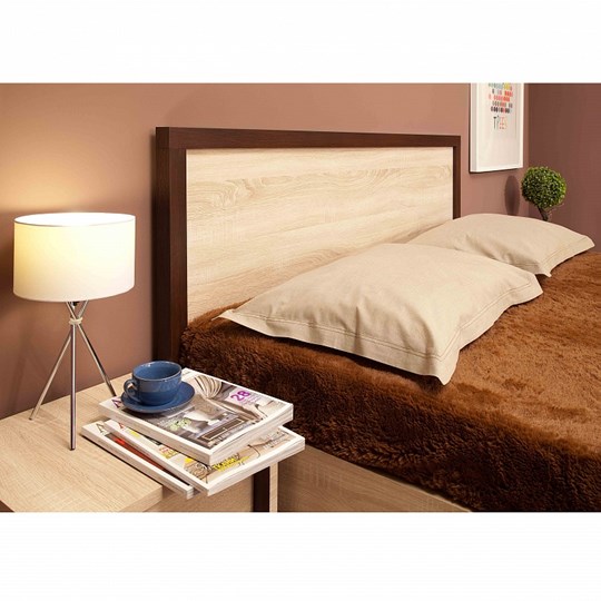 Кровать 1.5-спальная с основанием Bauhaus 3 (1400), Дуб Сонома в Элисте - изображение 1