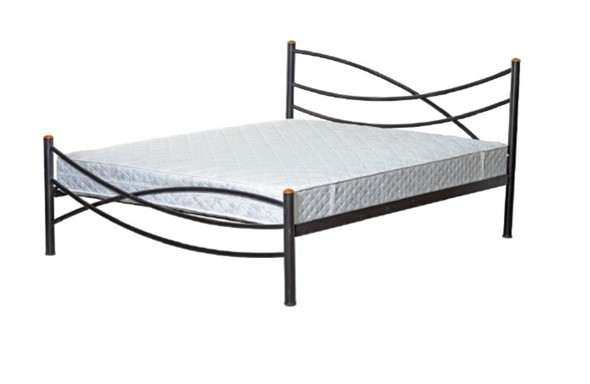 Кровать двуспальная Волна, 160х200, черная в Элисте - изображение