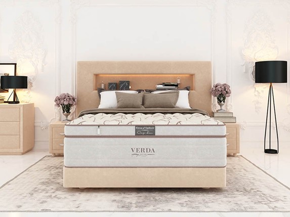 Кровать спальная Smart Compact/Podium M 160х200, Флок (Велсофт Бежевый) в Элисте - изображение
