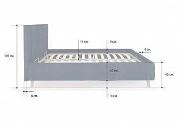 Спальная кровать Alma 180х200 с основанием в Элисте - предосмотр 3