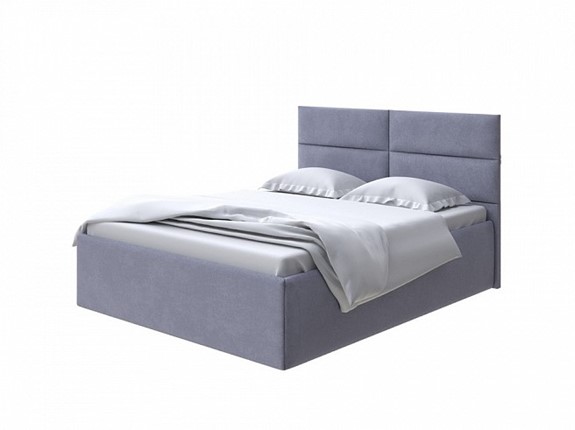 Кровать односпальная Clever 120х190 без кроватного основания (Велюр Casa Благородный серый) в Элисте - изображение