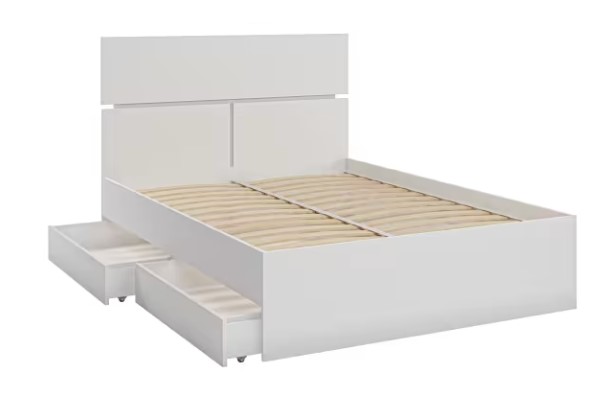 Спальная кровать Агата М10, 120х200 белая в Элисте - изображение 1