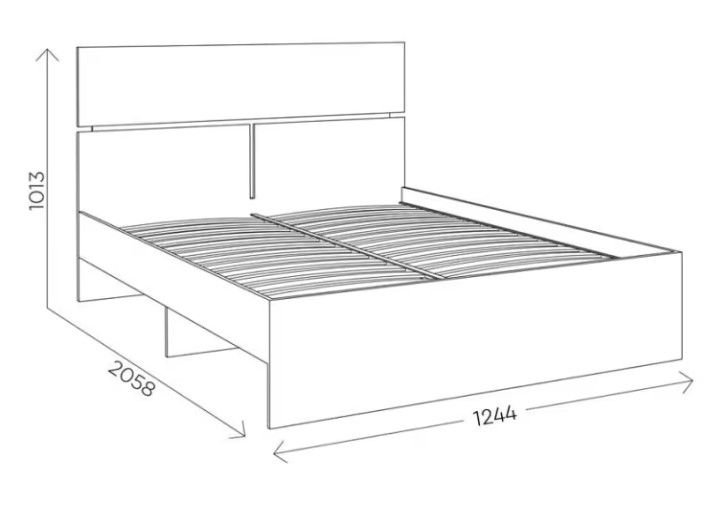 Спальная кровать Агата М10, 120х200 белая в Элисте - изображение 3