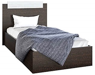 Кровать 1-спальная Эко 900 ЛДСП, Венге/Сосна в Элисте - изображение