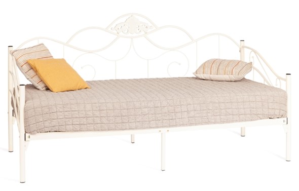 Кровать Federica (mod. AT-881) дерево гевея/металл, 90*200 см (Day bed), Белый (butter white) в Элисте - изображение
