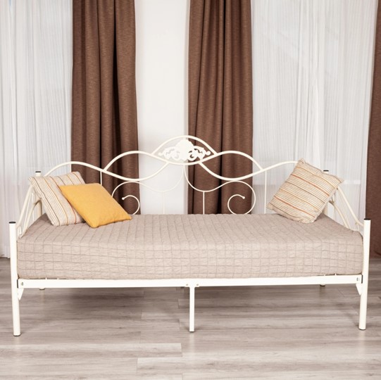 Кровать Federica (mod. AT-881) дерево гевея/металл, 90*200 см (Day bed), Белый (butter white) в Элисте - изображение 9