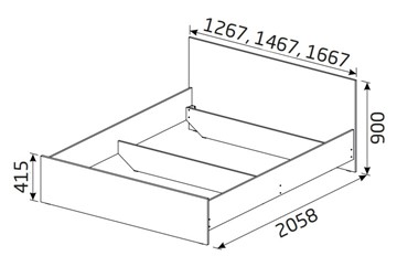 Кровать спальная Классика 1400х2000 с ортопедическим основанием в Элисте - предосмотр 1