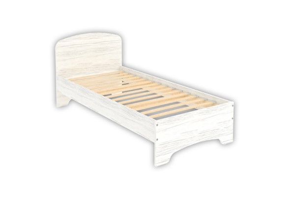 Односпальная кровать KМ09 с основанием, цвет Арктика в Элисте - изображение