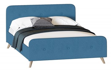 Кровать 1-спальная Сиерра 1200 (с подъемным механизмом и коробом) Аура голубой в Элисте