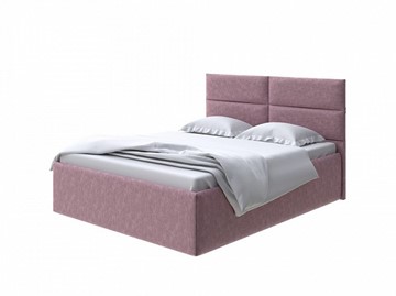 Полутороспальная кровать Clever 140х190 без кроватного основания (Велюр Gratta 6 Ягодный мусс) в Элисте