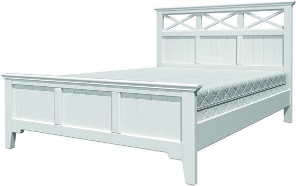 Кровать Грация-5 с белым карнизом (Белый Античный) 140х200 в Элисте - изображение