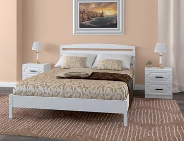 Спальная кровать Камелия-1 (Белый Античный) 140х200 в Элисте - предосмотр 1