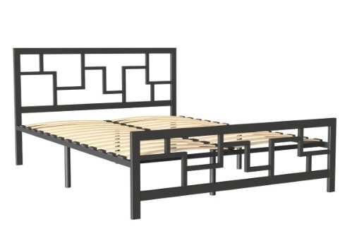 Спальная кровать Лофт 3, 160х200, черная в Элисте - изображение 1