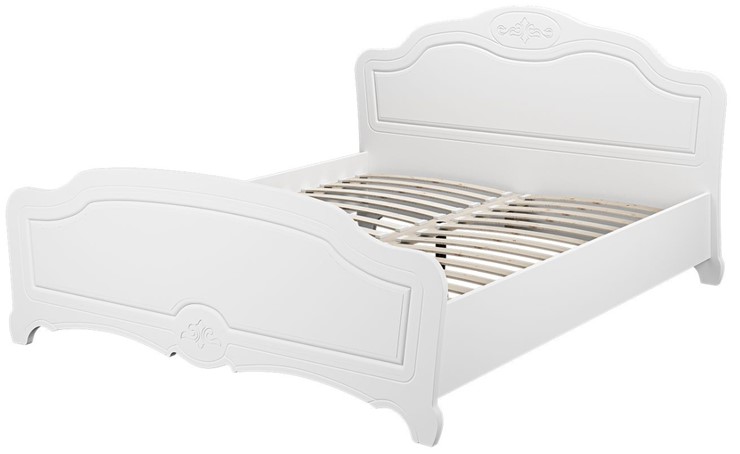 Кровать полутороспальная Лотос (Белый) 160х200 с основанием в Элисте - изображение 1