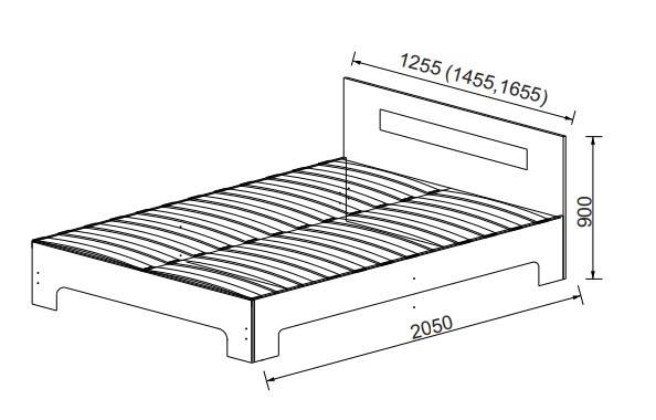 Кровать Некст, 1200х2000 с металлическим ортопедическим осн., на ножках, цвет дуб сонома/белый в Элисте - изображение 1
