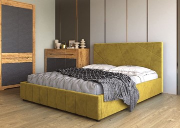 Спальная кровать Нельсон Абстракция 120х200 (вариант 1) с основанием в Элисте - предосмотр 1
