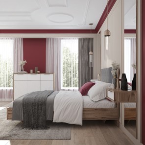 Кровать в спальню Николь (мод.1.3) 1,6 серый текстиль, с ортопедическим основанием в Элисте - предосмотр 4