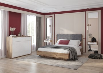 Кровать 2-спальная Николь (мод.1.5) 1,8 серый текстиль, с ортопедическим основанием в Элисте - предосмотр 1