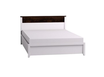 Полутороспальная кровать Норвуд 33 с гибкими ламелями дерево, Белый-Орех шоколадный в Элисте - предосмотр