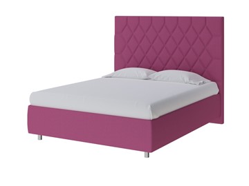 Кровать Rhomby 140х200, Рогожка (Savana Berry (фиолетовый)) в Элисте