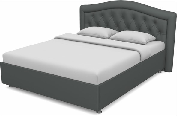 Кровать полутороспальная Луиза 1400 с основанием (Nitro Grey) в Элисте - изображение