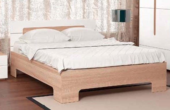 Кровать полуторная Некст, 1400, цвет дуб сонома/белый в Элисте - изображение