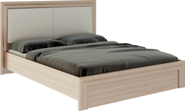 Кровать спальная Глэдис М31 (Шимо светлый/Белый текстурный) в Элисте - изображение