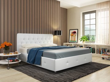 Кровать с подъемным механизмом Афина размер 160х200, Ideal 301.кож.зам в Элисте