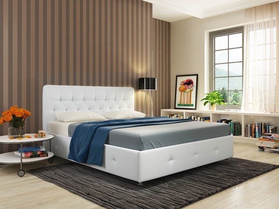 Кровать с подъемным механизмом Афина размер 160х200, Ideal 301.кож.зам в Элисте - изображение