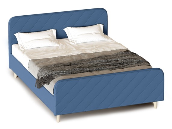 Спальная кровать Мелоди 1800 (с подъемным механизмом и ящиком) Альба синий в Элисте - изображение