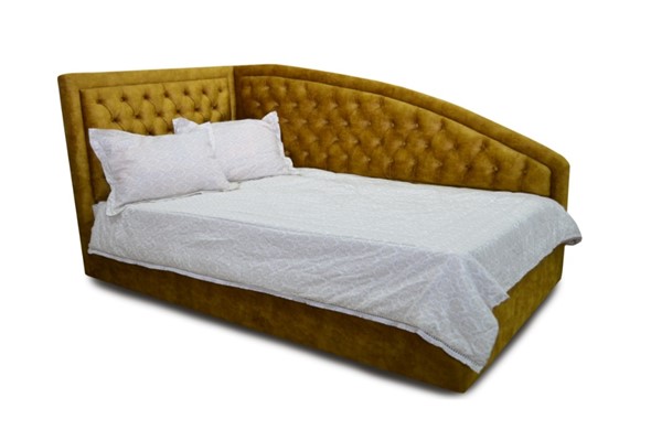 Кровать угловая без механизма с низкими ножками Грета 1040х2150 мм в Элисте - изображение