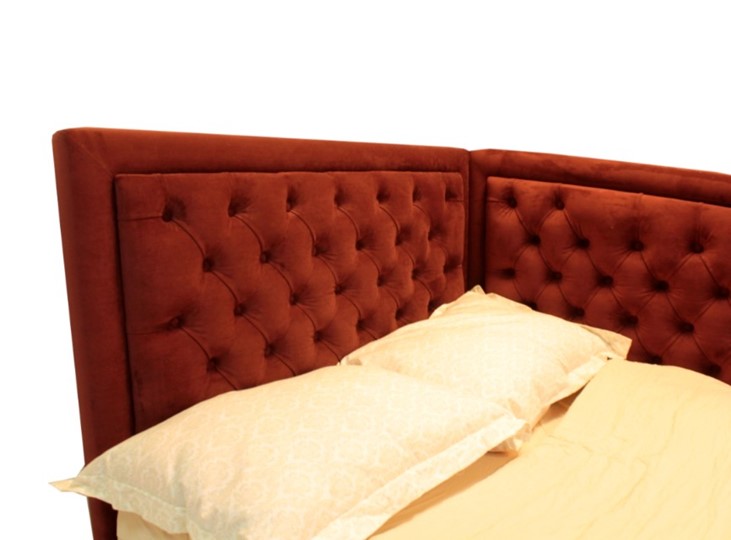 Кровать угловая  высокими ножками Грета 1540х2150 мм в Элисте - изображение 4