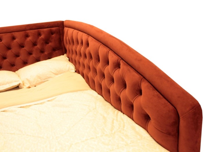 Кровать угловая  высокими ножками Грета 1940х2150 мм в Элисте - изображение 5
