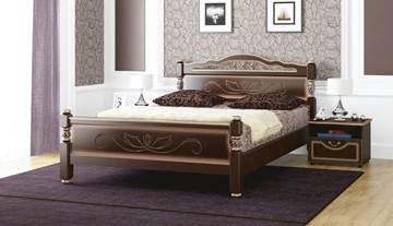 Кровать в спальню Карина-5 (Орех Темный) 160х200 в Элисте