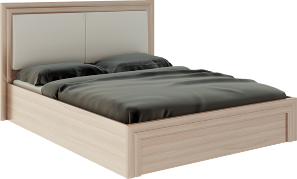 Кровать с механизмом 2-спальная Глэдис М32 (Шимо светлый/Белый текстурный) в Элисте - изображение