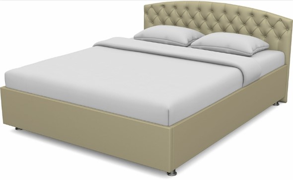 Кровать спальная Пальмира 1600 с основанием (Nitro Сream) в Элисте - изображение