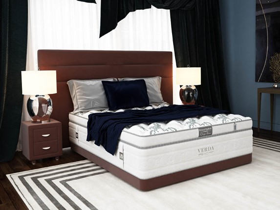 Кровать Modern/Basement 180х200, Флок (Велсофт Спелая слива) в Элисте - изображение